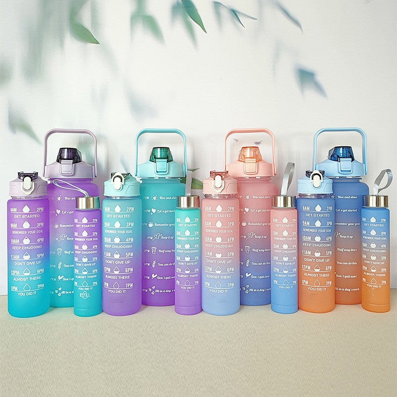 Colourful Water Bottle Collection Three Peices